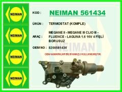 NEIMAN 561434 TERMOSTAT 89 C 4 FİŞ MÜŞÜRLÜ MEGANE II 02>08 MEGANE III 09>16 FLUENCE 09>16 LAGUNA II 01>07 LAGUN A III 07>14 CLIO III 05> 1.2 D4F 1.4 K4J 1.6 K4M