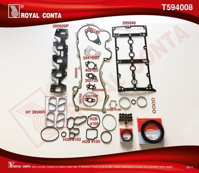 MOTOR TAKIM CONTA REINZ CORTE KEÇE S.LAST-SKC SİZ DOBLO-PUNTO-500 1.3MTJ 10> 199.A3/A9/B1/B4-223.A9