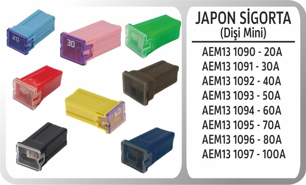 AEM13 1090 JAPON SIGORTA DISI MINI 20A