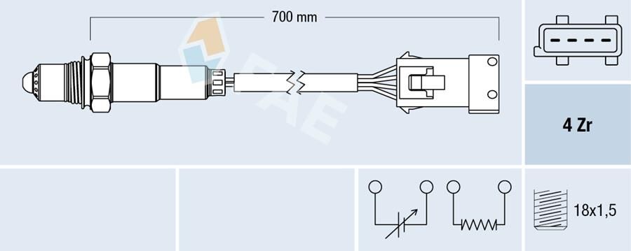 FAE 77681 OKSIJEN SENSORU KAT. SONRASI BMW N13 F20 F21 F30 F31 F35
