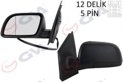 GVA 1075436 DIŞ DİKİZ AYNASI SOL POLO 02> ELEKTRİKLİ ISITMALI ASFERİK 5 FİŞ VM-194EHAL