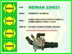 NEIMAN 224021 TERMOSTAT 88 C FIAT ALBEA 03>09 DOBLO 02> PANDA 04> PUNTO 03>12 500 07> OPEL COMBO C 05>12 CORSA C 05>10 MERIVA A 03>10 1.3D MJET 1.3 CDTI