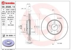 BREMBO 09958914 FREN DİSKİ ÖN FORD CONNECT 02> 278x24x5DL