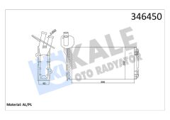 KALE 346450 KALORİFER RADYATÖRÜ VW TRANSPORTER T4 1.9D-TD-2.0D-2.4D-2.5D-TD ARKA 306x157x42 AC /-