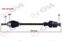GVA 4414140 KOMPLE AKS SAĞ CLIO 2-KANGOO 2 1.5 DCI 02> ABS Lİ 724mm 44DİŞ Kalın Freze