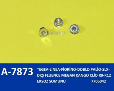AYHAN A7873 EKSOZ SOMUNU EGEA-LİNEA-FİORİNO-DOBLO PALİO-SLX-DKŞ FLUENCE MEGAN KANGO CLİO R9-R12