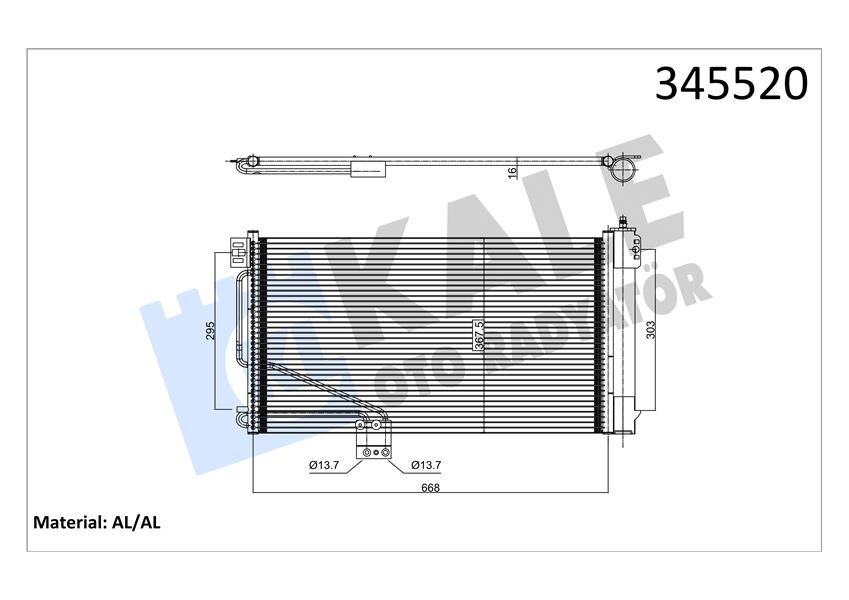 KALE 345520 KLIMA RADYATORU MERCEDES SLK-CLASS R171