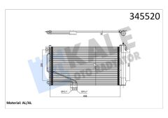 KALE 345520 KLIMA RADYATORU MERCEDES SLK-CLASS R171