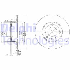 DELPHI BG2147 ÖN FREN AYNASI M131 1600 227x10.8x4DL