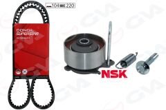 DONGIL KIT104RU22 TRİGER KAYIŞ SETİ EKSANTRİK SETİ HONDA CIVIC 1.4L D14Z6 1.6L D16V1 D16W7 VTEC EP ES EU 01-05 1 KAYIŞ 1 RULMAN 1 YAY