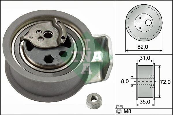 INA 531043620 EKSANTRİK GERGİ RULMANI POLO-PASSAT-CORDOBA 1.4-1.9 TDI AMF-AUY-ASZ-AVF