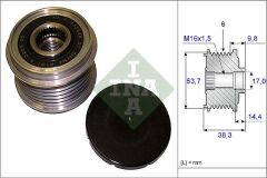 INA 535020310 ALTERNATÖR KASNAĞI RULMANLI ASTRA J-CORSA D-INSIGNIA-MERIVA B-ZAFIRA 09 > 6 KANAL