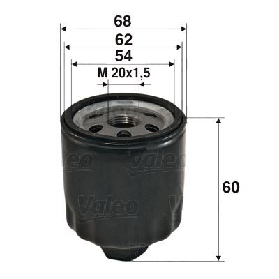 VALEO 586011 YAĞ FİLTRESİ RENAULT CLIO I-II-III 92> KANGOO 96> EXPRESS 96> TWINGO 96> MODUS 04> SANDERO 08> 1.2 - 1.2 16V