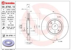 BREMBO 09876010 ÖN FREN AYNASI CORSA F-CROSLAND X-MOKKA E-PARTNER-BERLINGO-307-207-208-2008-1007-308-C3-C3 AIRCROSS- C4-C5-XSARA-DS3 283x26x4DLxHAVALI 4249.84-4249.18