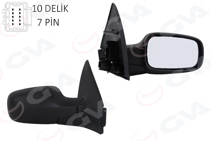 GVA 1011140 DIŞ DİKİZ AYNASI SAĞ MEGANE 02> ELEKTRİKLİ ISITMALI SENSÖRLÜ KONVEKS 7 FİŞ VM-138EHSR 5 FİŞ VM-138EHSR