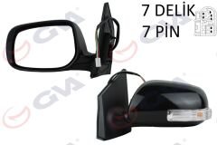 GVA 1071132 DIŞ DİKİZ AYNASI SOL COROLLA 08> ELEKTRİKLİ ISITMALI KATLANIR SİNYALLİ ASTARLI KONVEKS 7 FİŞ VM-6263EBL