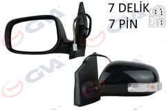 GVA 1071132 DIŞ DİKİZ AYNASI SOL COROLLA 08> ELEKTRİKLİ ISITMALI KATLANIR SİNYALLİ ASTARLI KONVEKS 7 FİŞ VM-6263EBL