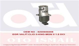 MY 8200656008 EGR VALFİ RENAULT CLIO II 98> KANGOO 98> MEGANE II 02> CLIO III 05> 1.5dCi MASTER II 01>10 MOVANO 0 1> LAGUNA II 01> 2.2dCi / NISSAN MICRA 1.5L K9K K12 03-10