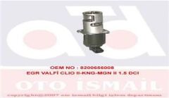 MY 8200656008 EGR VALFİ RENAULT CLIO II 98> KANGOO 98> MEGANE II 02> CLIO III 05> 1.5dCi MASTER II 01>10 MOVANO 0 1> LAGUNA II 01> 2.2dCi / NISSAN MICRA 1.5L K9K K12 03-10