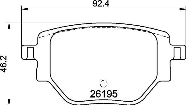 BREMBO P59100 ARKA FREN BALATASI CORSA F 19> C4 20> 2008 19> 208 19> 249 mm