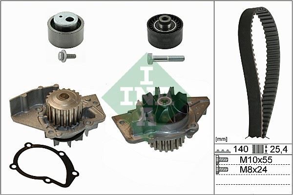 INA 530044030 DEVİRDAİMLİ EKSANTRİK GERGİ KİTİ 140x254 PEUGEOT P206-306-PARTNER-EXPERT-BERLINGO-JUMPY-SCUDO 1.9D 98- DW8 T