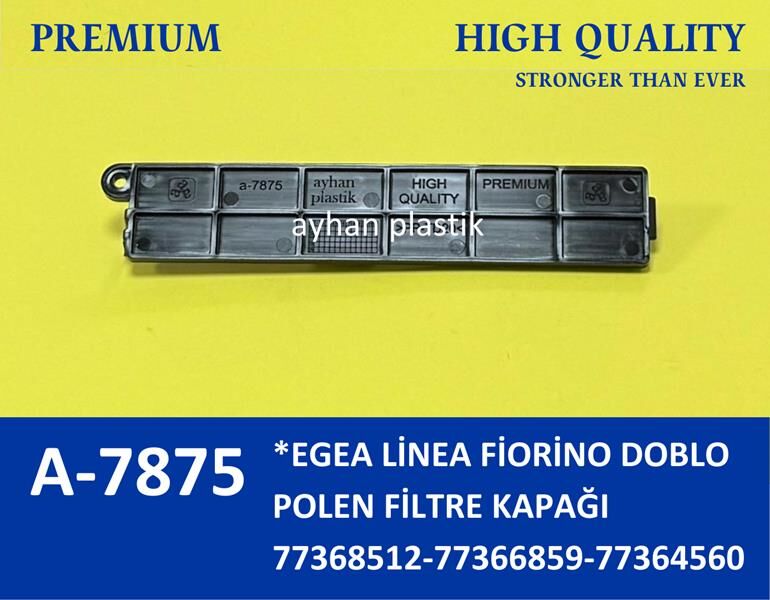 AYHAN A7875 POLEN FİLTRE KAPAĞI FIAT FIORINO-LINEA-DOBLO III-CITROEN NEMO-PEUGEOUT BIPPER