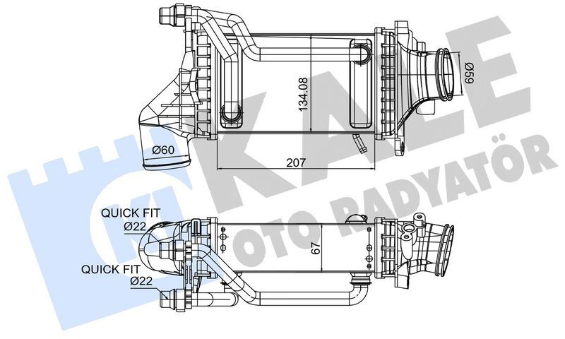 KALE 375960 TURBOSARJ RADYATORU MERCEDES M274 W205 S205 C205 A205 W212 C207 W213 C238 C253 V167 R172