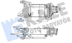 KALE 375960 TURBOSARJ RADYATORU MERCEDES M274 W205 S205 C205 A205 W212 C207 W213 C238 C253 V167 R172