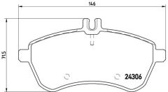 BREMBO P50067 FREN BALATASI ON MERCEDES W204 S204 C204 C218 W212 S212 C207 A207 R172