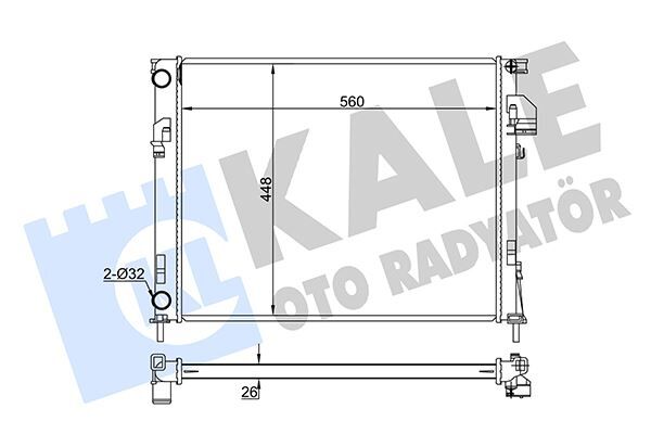 KALE 351035 SU RADYATÖRÜ RENAULT TRAFIC II-OPEL VIVARO-NISSAN PRIMASTAR 1.9DCI-DTI 2.0 2.0 16V 01 > MT BRAZING 560x448x26 2140000QAS-4408645-4414161-4414691-91166000-91166001-91169066-7711135144