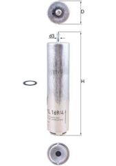MAHLE KL169.4D YAKIT FILTRESI BMW M47 N47 M57 N57 E81 E82 E87 E88 E60 E61 F07 F10 F06 E65 E66 F01 E70 F15 E71 F16