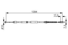 BOSCH 1987482033 FREN HALATI ARKA MERCEDES SPRINTER B906 . VW CRAFTER 30-35-50