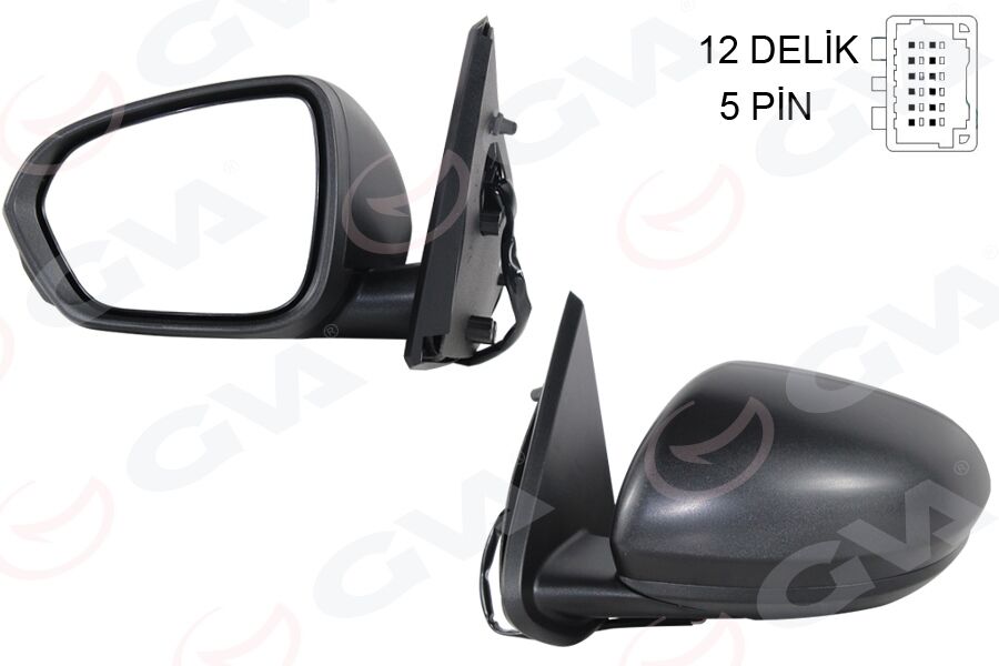 GVA 1019187 DIŞ DİKİZ AYNASI SOL ELEKTRİKLİ ISITMALI DACIA DUSTER 17-10 12H5P VM-6805EHL