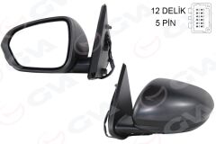 GVA 1019187 DIŞ DİKİZ AYNASI SOL ELEKTRİKLİ ISITMALI DACIA DUSTER 17-10 12H5P VM-6805EHL
