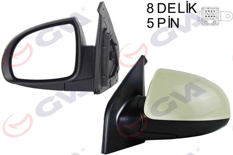 GVA 1091920 DIŞ DİKİZ AYNASI SOL PICANTO 06> ELEKTRİKLİ ISITMALI ASTARLI KONVEKS VM-753EHPL