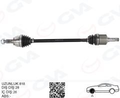 GVA 4499217 KOMPLE AKS ARKA SAĞ/SOL FREELANDER 2 L359 2.0 Si4 2.2TD4 06<14 820MM DİŞ 28 DİFERANSİYEL DİŞ 26