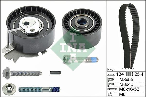 INA 530037910 EKSANTRİK GERGİ KİTİ P206-207-307-308-PARTNER-C2-C3-C4-XSARA-BERLINGO 1.6-1.6 16V TU5JP4 DFM SUCCE 1.6 16V 09-13 TU5JP4