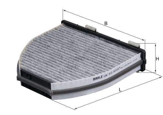 MAHLE LAK413 POLEN FILTRESI MERCEDES W204 W212 C218 X204 C190 C197 R231 KARBONLU