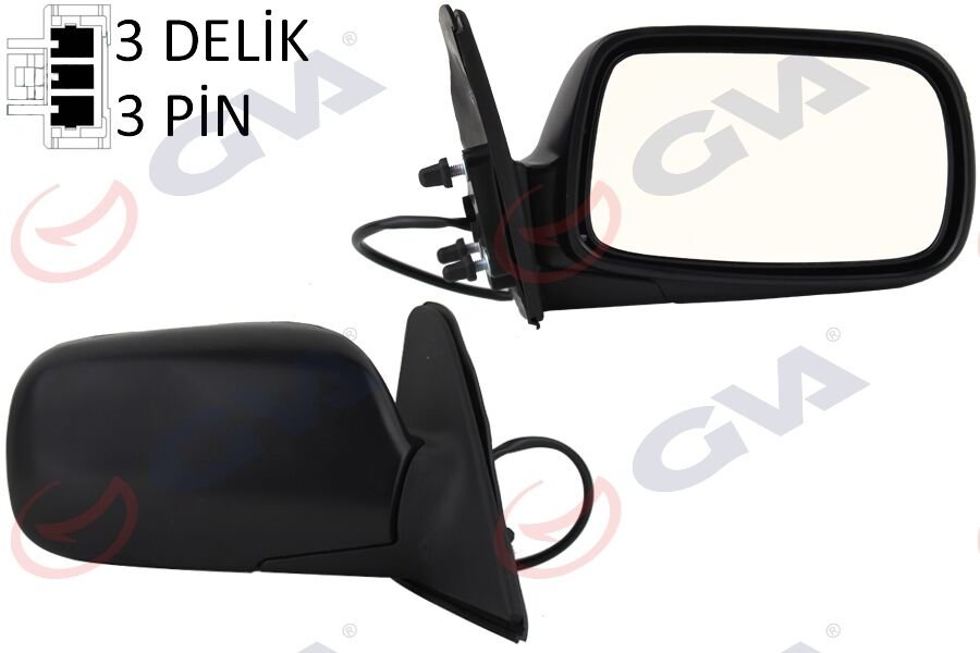 GVA 1071115 DIŞ DİKİZ AYNASI SAĞ COROLLA 97> ELEKTRİKLİ ISITMALI KONVEKS 3 FİŞ VM-278ER