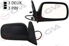 GVA 1071115 DIŞ DİKİZ AYNASI SAĞ COROLLA 97> ELEKTRİKLİ ISITMALI KONVEKS 3 FİŞ VM-278ER