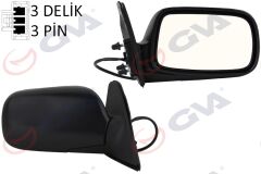 GVA 1071115 DIŞ DİKİZ AYNASI SAĞ COROLLA 97> ELEKTRİKLİ ISITMALI KONVEKS 3 FİŞ VM-278ER