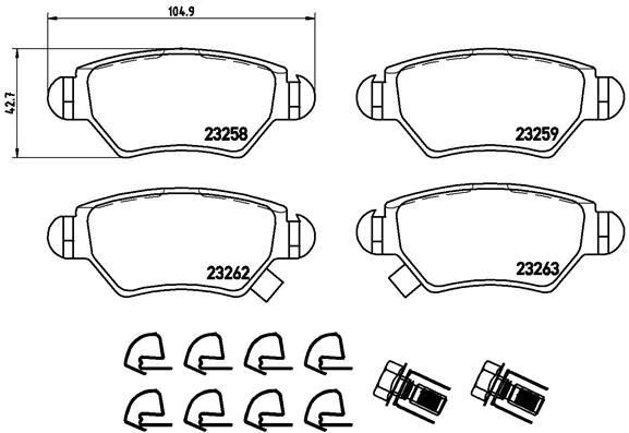 VALEO 670926 ARKA FREN DİSK BALATA ASTRA G 98>05 ZAFIRA A 98>05 CORSA C-COMBO C 03>09