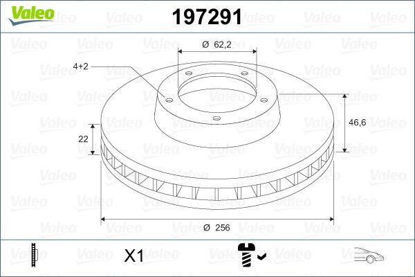 VALEO 197291 ÖN FREN DİSKİ HAVA KANALLI HYUNDAI ACCENT ERA 1.5L D4FA CRDi 06-> 1.4L G4EE 06-10 1.6L G4ED 06-10 / İ20 1.2L 1.4L CRDi dizel 08-> 1.1L CRDi 12-> / KIA RIO 1.4L 1.6L benzinli 05-> 1.5L D4FA CRDİ 06->