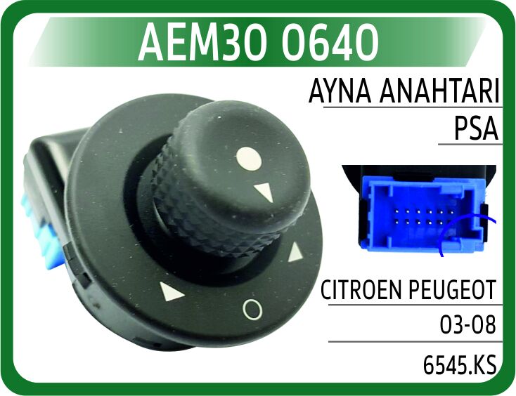 AEM30 0640 AYNA ANAHTARI PSA CITROEN PEUGEOT 03-08
