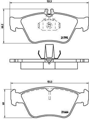 BREMBO P50023 FREN BALATASI ON MERCEDES W202 S202 C208 W210 S210 C140 R170