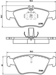 BREMBO P50023 FREN BALATASI ON MERCEDES W202 S202 C208 W210 S210 C140 R170
