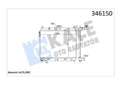 KALE 346150 RADYATÖR GETZ 03-05 1.3-1.6 MEK AC KLİMASIZ 494x385x20 AL/PL/BRZ