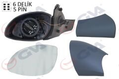 GVA 1090316 DIŞ DİKİZ AYNASI SOL VECTRA B 96> ELEKTRİKLİ ISITMALI KONVEKS 5 FİŞ VM-166EHL 1428717