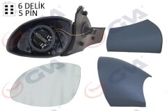 GVA 1090316 DIŞ DİKİZ AYNASI SOL VECTRA B 96> ELEKTRİKLİ ISITMALI KONVEKS 5 FİŞ VM-166EHL 1428717