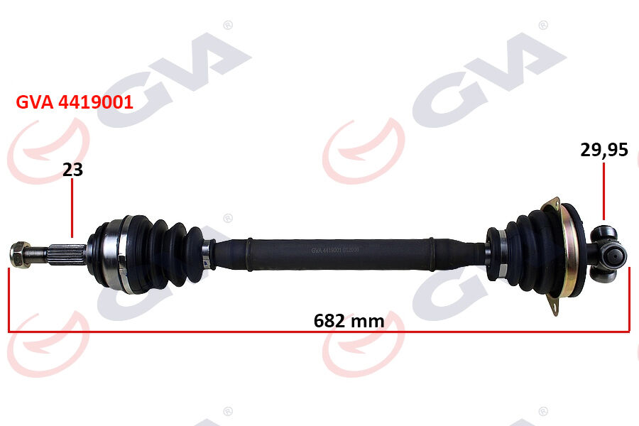 GVA 4419001 KOMPLE AKS SOL DACIA LOGAN-SANDERO 1.5 DCİ 04-12 682mm